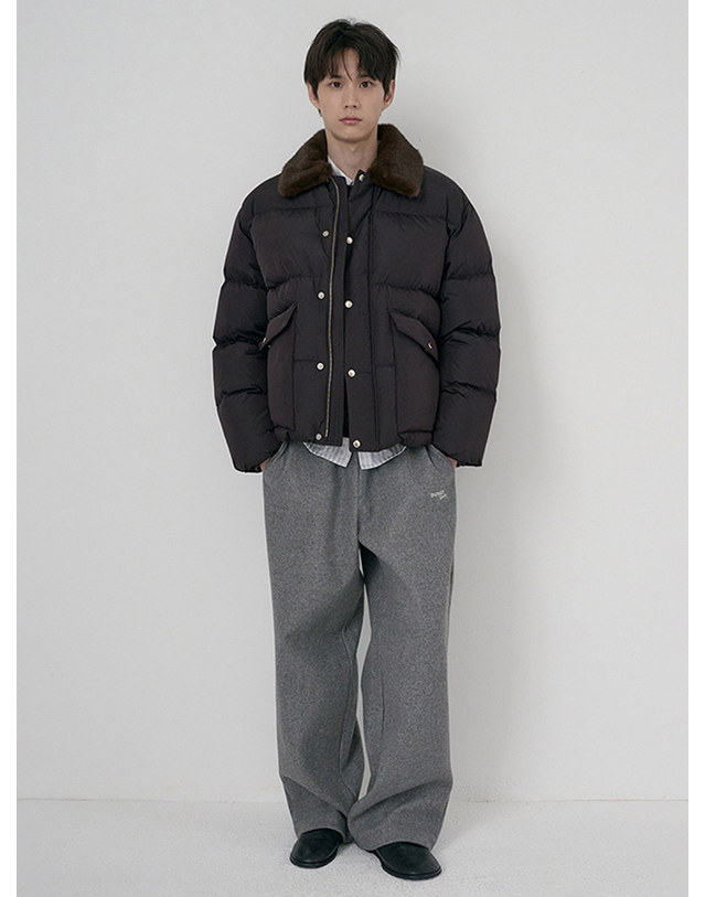 던스트 UNISEX JERSEY WIDE PANTS MELANGE GREY_UDPA6D121G2 그레이 착용컷