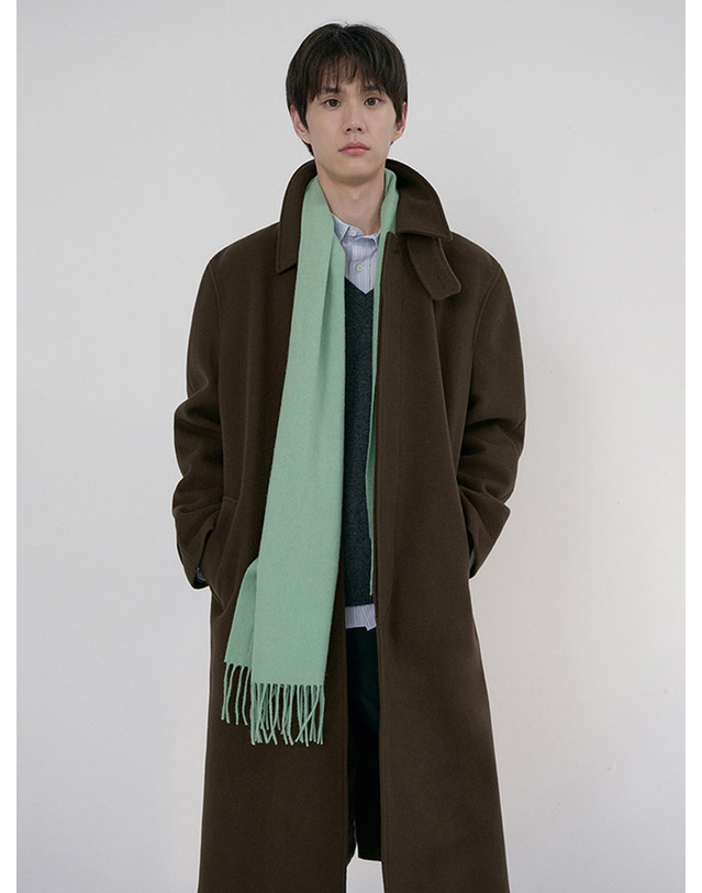 던스트 UNISEX BELTED CASHMERE MAC COAT MOCHA BROWN_M_UDCO6D123W2 브라운 착용컷