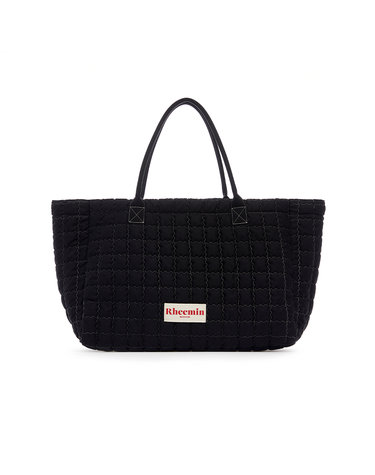 canvas STITCH NUGGET BIG SHOPPER - BLACK + WHITE