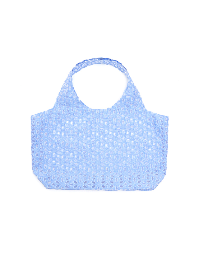 리민 Flower jacquard shopper - SKY BLUE 착용컷