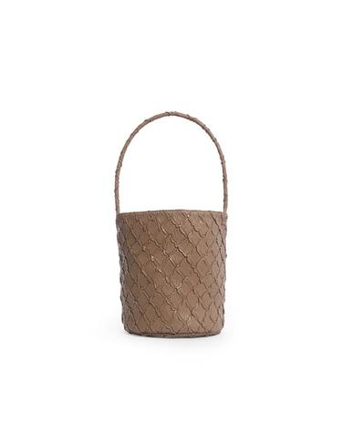 Orien Handle Bucket (Vegan Leather Edition) - BROWN  Large