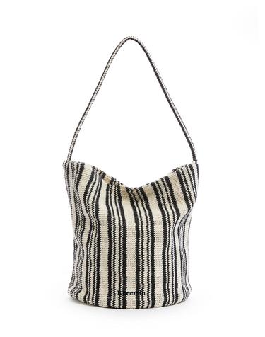 ORIEN RATTAN STRIPE - BLACK+SAND Stripe (LARGE)
