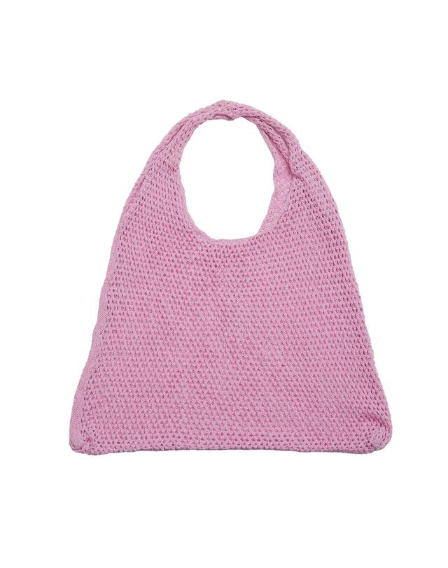 리민 SUMMER LOGO NET BAG - SOFT PINK 착용컷