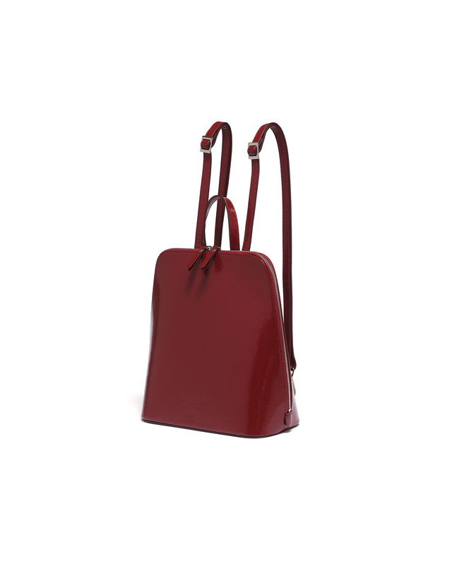리민 TURTLE LEATHER BACKPACK - BURGUNDY 착용컷