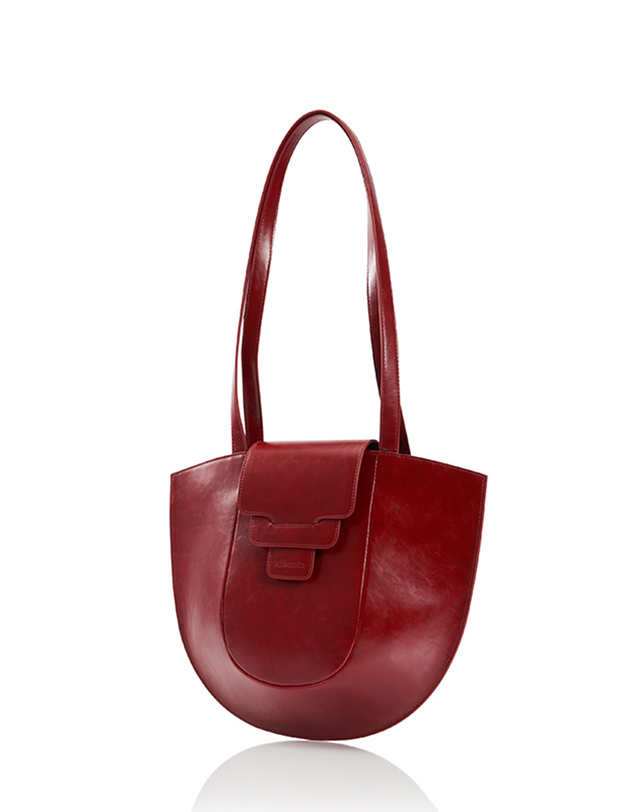 리민 NEW WUZU BAG - BURGUNDY RED 착용컷