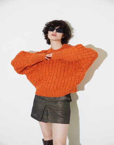 Tot Knit - red orange