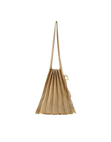 Lucky Pleats Knit M Starry Gold