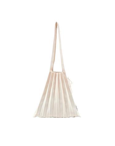 Lucky Pleats Knit M Vanilla