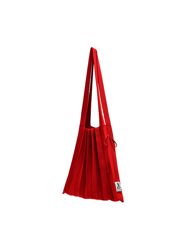 조셉앤스테이시 Lucky Pleats Knit M Barbados Red 착용컷