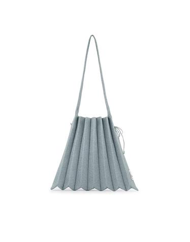 Lucky Pleats Knit M Starry Dusty Blue