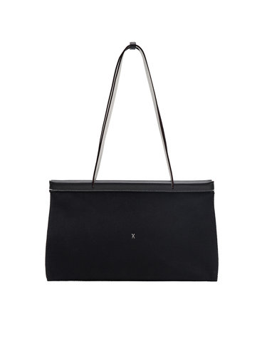 Diana Canvas Shoulder Bag M Black