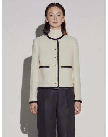 Boucle Tweed Jacket Ivory