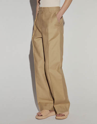 Cotton Chino Pants Dark Beige