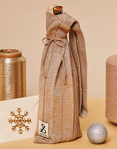 Lucky Pleats Knit Starry Wine Bag (ALL)