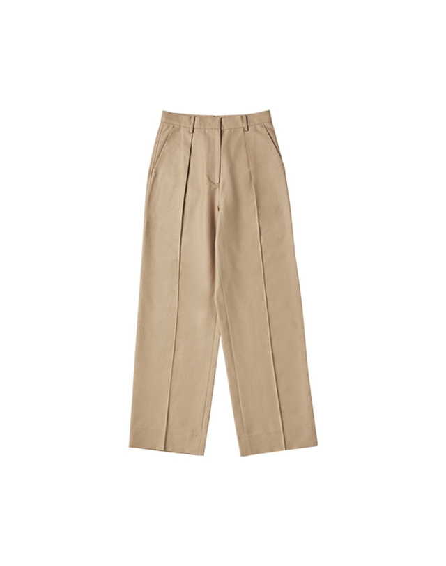 조셉앤스테이시 Cotton Chino Pants Dark Beige 착용컷