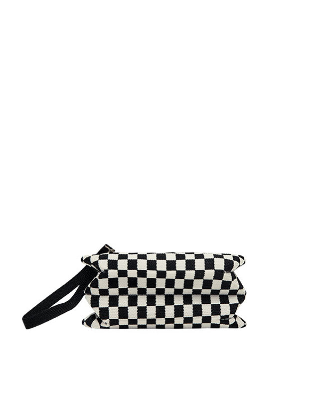 조셉앤스테이시 Lucky Pleats Knit Pouch Slim Checkmate (All) 착용컷