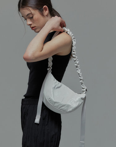 Daily Shirring Bag S Sleek White
