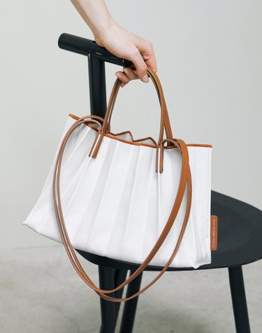 Lucky Pleats Canvas Coated Shopper S (3color)