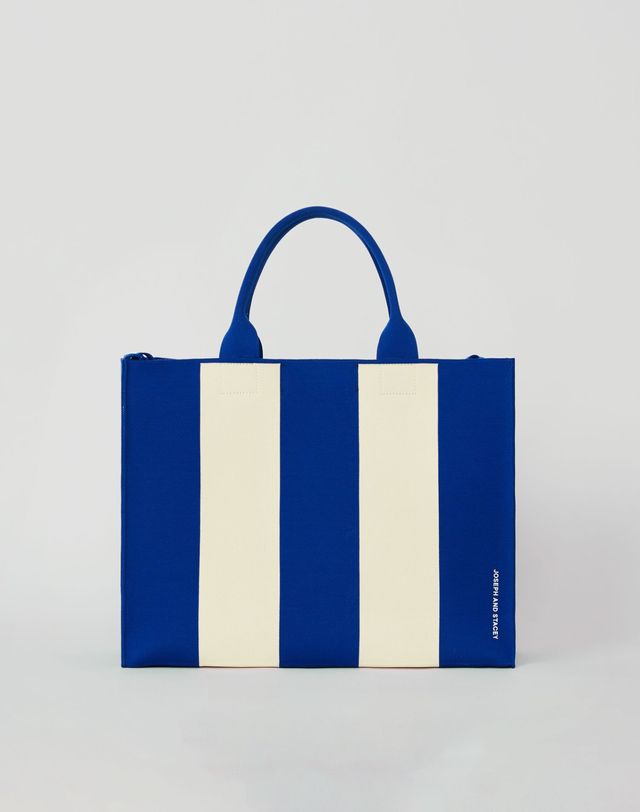 조셉앤스테이시 LPK Lattice Knit Tote Bag L Stripe (All) 착용컷