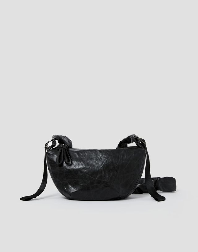 조셉앤스테이시 Daily Shirring Bag S_Faux Leather Roast Black 착용컷
