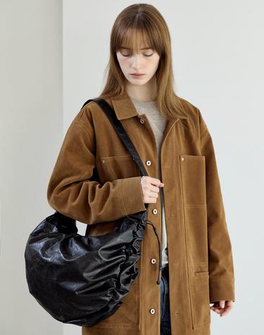 조셉앤스테이시 Daily Wrinkle Bag L_Faux Leather Black