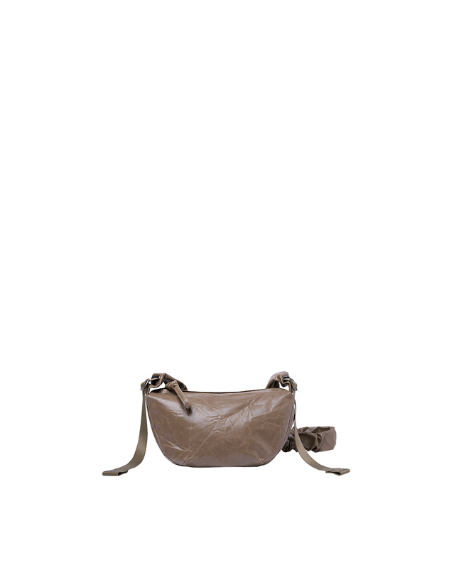 조셉앤스테이시 Daily Shirring Bag S_Faux Leather Mocha Brown 착용컷