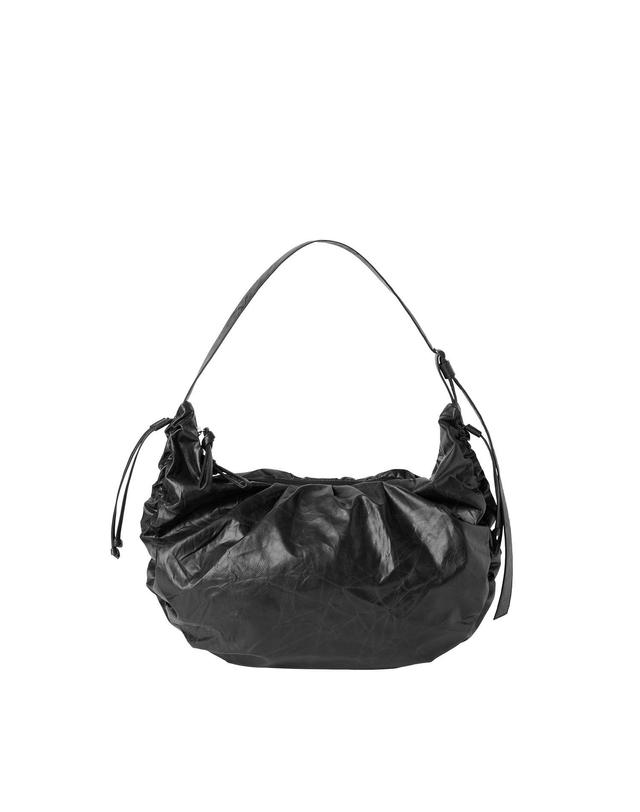 조셉앤스테이시 Daily Wrinkle Bag L_Faux Leather Black 착용컷