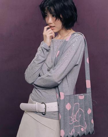 Lucky Pleats Knit Crossbody M Dot My Melody (ALL)