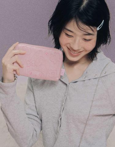 조셉앤스테이시 Denim Travel Cross Wallet My Melody Washed Pink