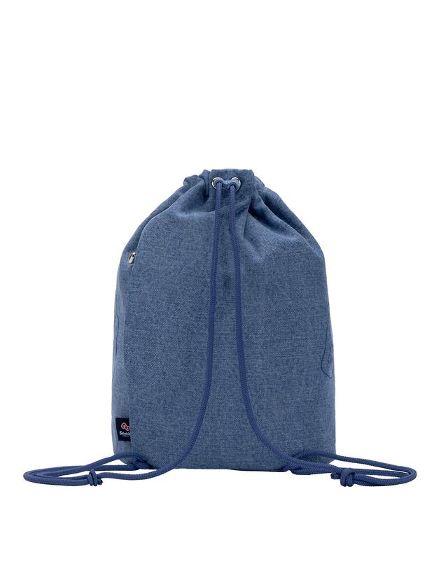조셉앤스테이시 Denim String Backpack Hello Kitty Washed Blue 착용컷
