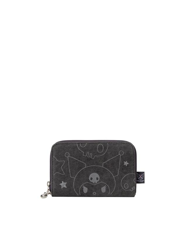 조셉앤스테이시 Denim Travel Cross Wallet Kuromi Washed Charcoal 착용컷