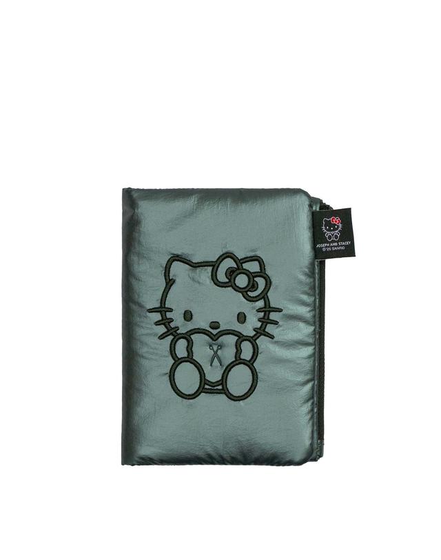 조셉앤스테이시 Sleek Travel Wallet Hello Kitty Green 착용컷