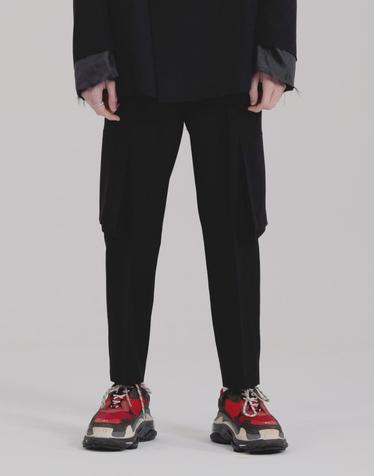 UNNORM POCKET WOOL TROUSERS