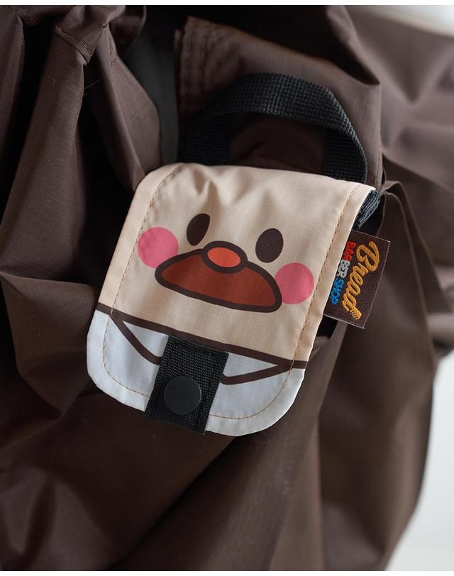 디어커스 브레드 이발소 콜라보 접이식 장바구니 팝콘 플리츠백 착용컷