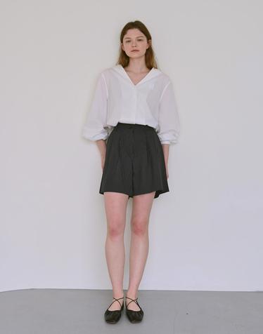 Striped short pants (navy)