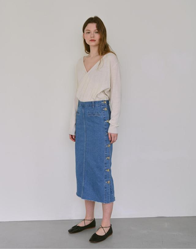 헨스 Wrapped wool knit (3 colors) 착용컷