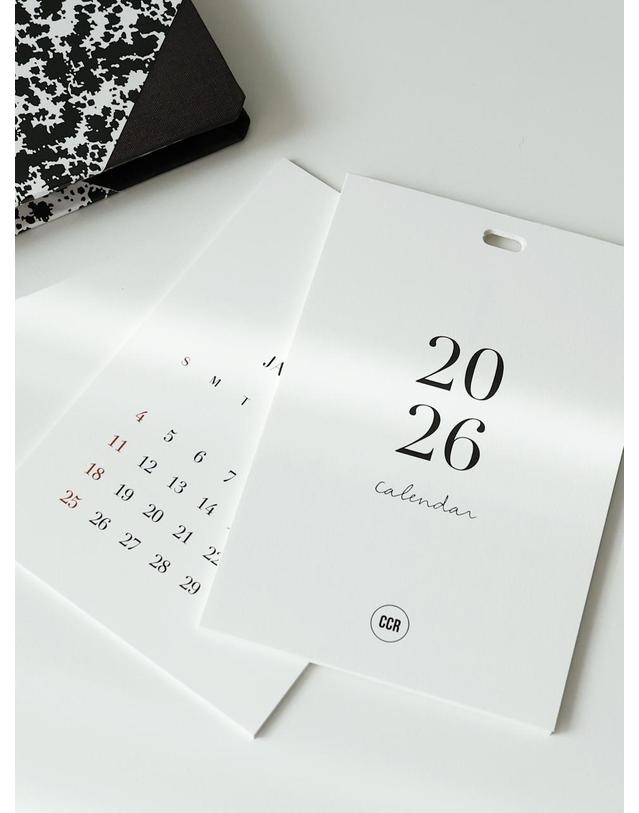 코코로박스 CCR 2026 캘린더 달력 종이속지 2type 착용컷