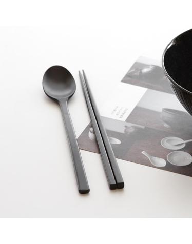 천연 옻칠 흑단 수저세트