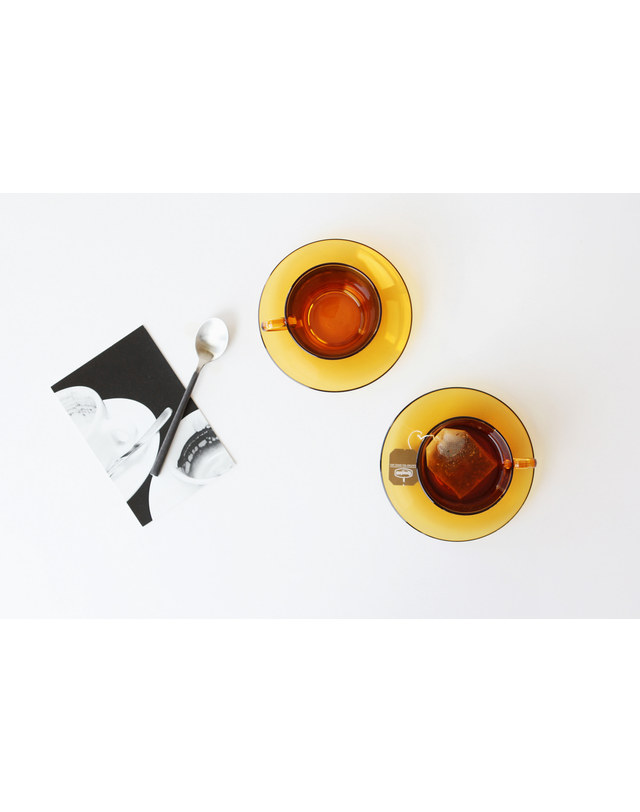 카모메키친 Duralex 엠버 커피잔 set 착용컷