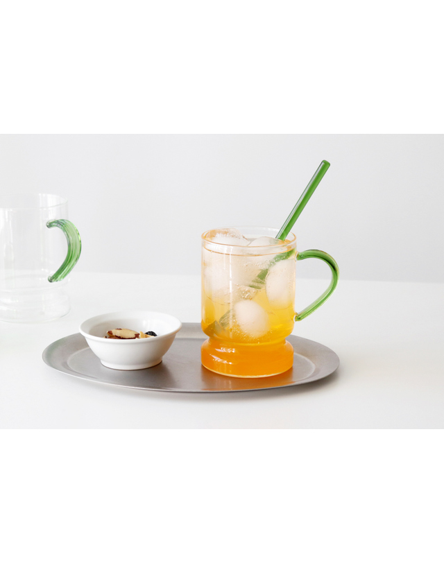 카모메키친 [1+1] 고블렛 머그컵 홈카페 내열유리컵 500ml 착용컷