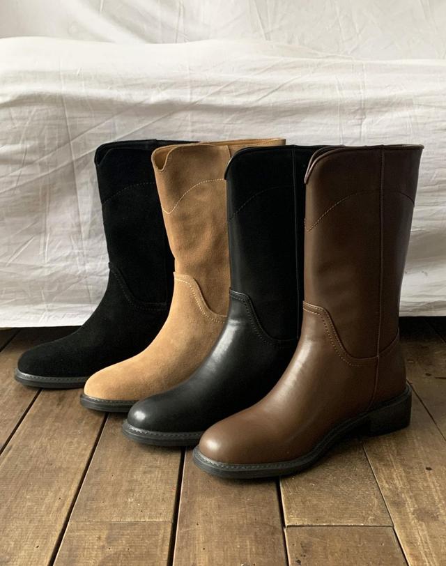 어썸듀 Minimal Western Middle Boots_ADS455 착용컷