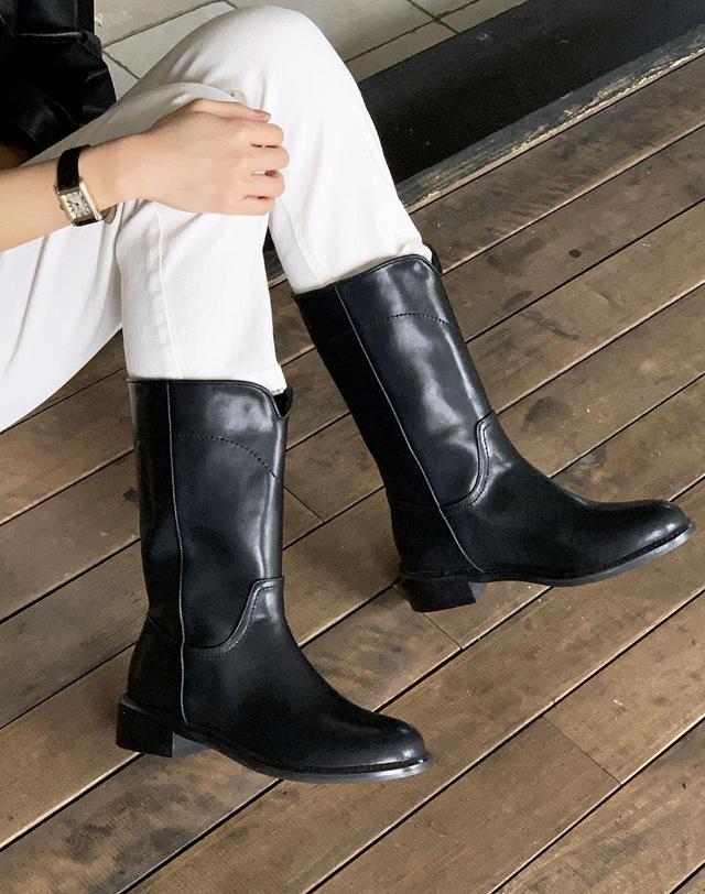 어썸듀 Minimal Western Middle Boots_ADS455 착용컷