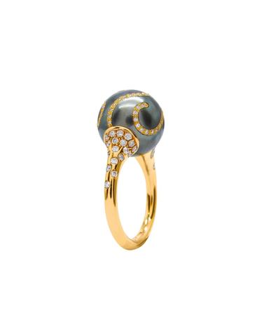 [TARIMACOI] 흑진주 진주 반지 Black pearl Ring