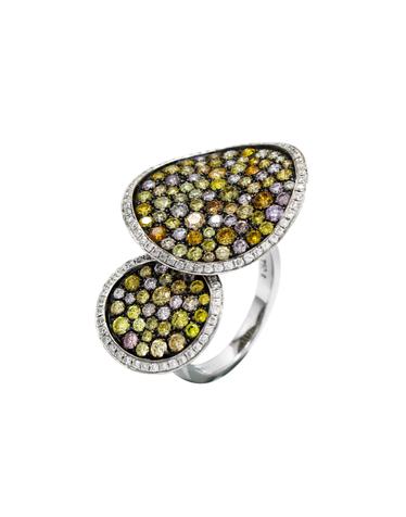 [TARIMACOI] 멀티 컬러 옐로우 다이아 반지 Multi Color Yellow diamonds Ring