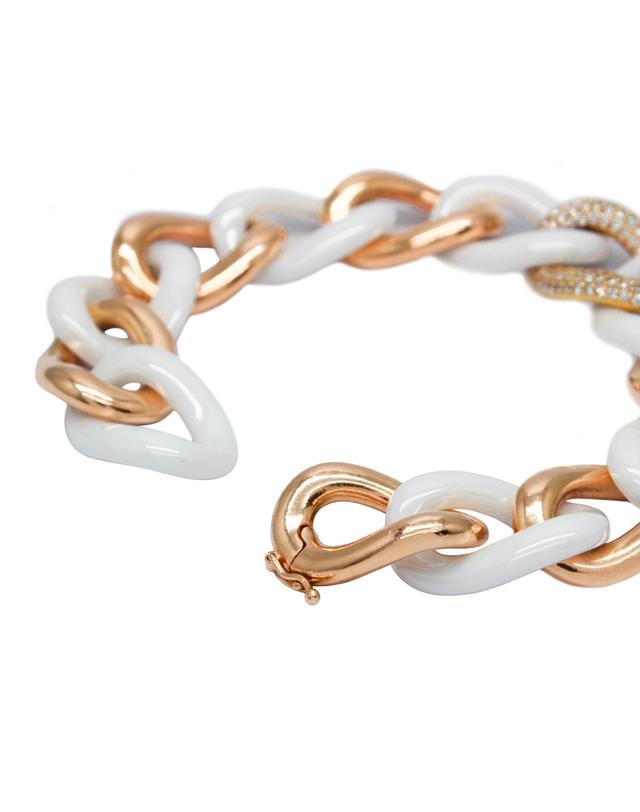타리 마코이 [TARIMACOI] 체인 세라믹 팔찌 Chain Ceramic bracelet 화이트 착용컷