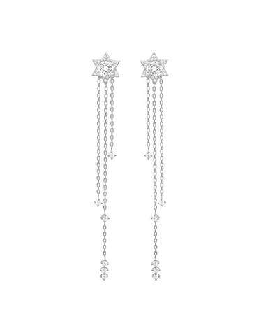 [S by Tari] 별 드롭 귀걸이 Star drop Earrings - Whitegold