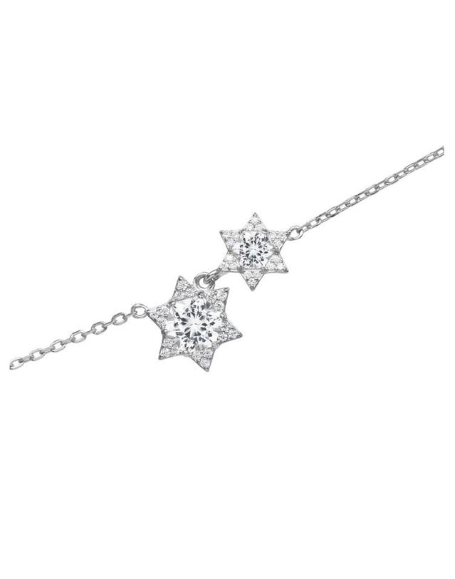 타리 마코이 [S by Tari] 투스타 별 목걸이 Two Star Necklace - Whitegold 실버 착용컷
