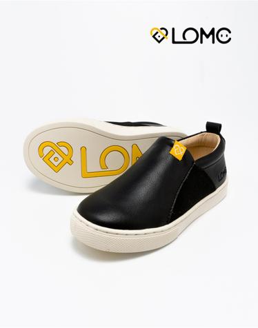 롬크 키즈 수제화 신발 소가죽 슬립온 JARVI BLACK 자르비 블랙 