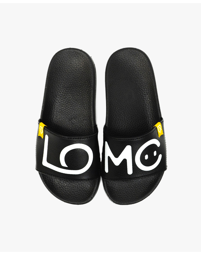 롬크 LOMC 롬크 키즈 여름 슬라이드 Meri White/Black 착용컷