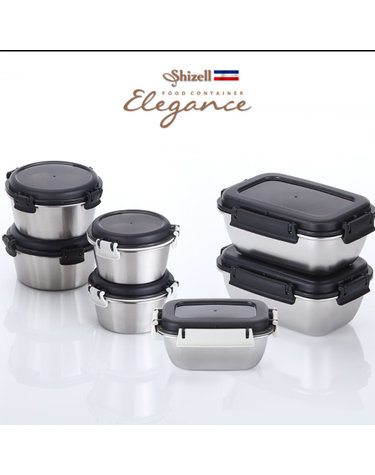 [SHIZELL] 쉬젤 엘레강스 푸드컨테이너 종합8종(350ml x2+550ml x4+850ml x2)
